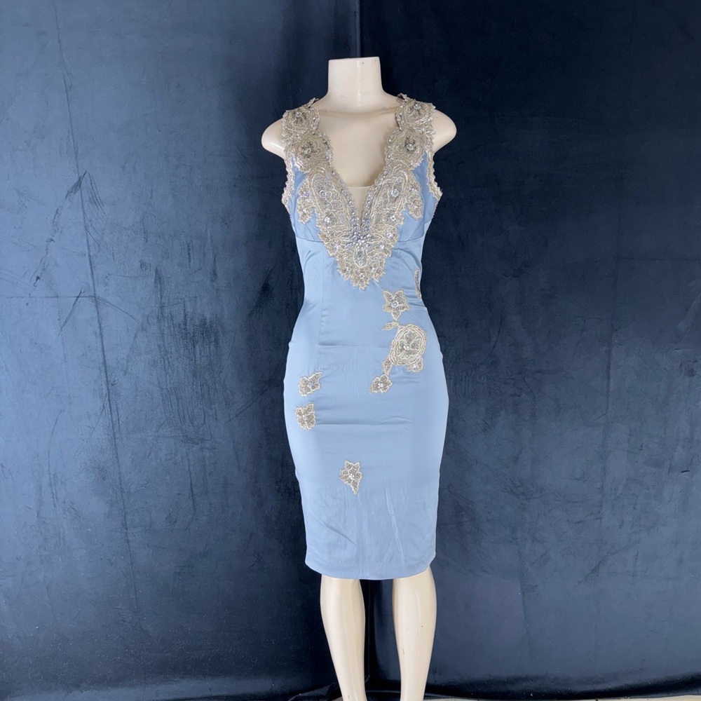 Elegant Blue Lace Mandalay Dress
